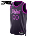 Maillot NBA Minnesota Timberwolves Personnalisable Nike 2025-26 City Edition Noir Swingman - Enfant